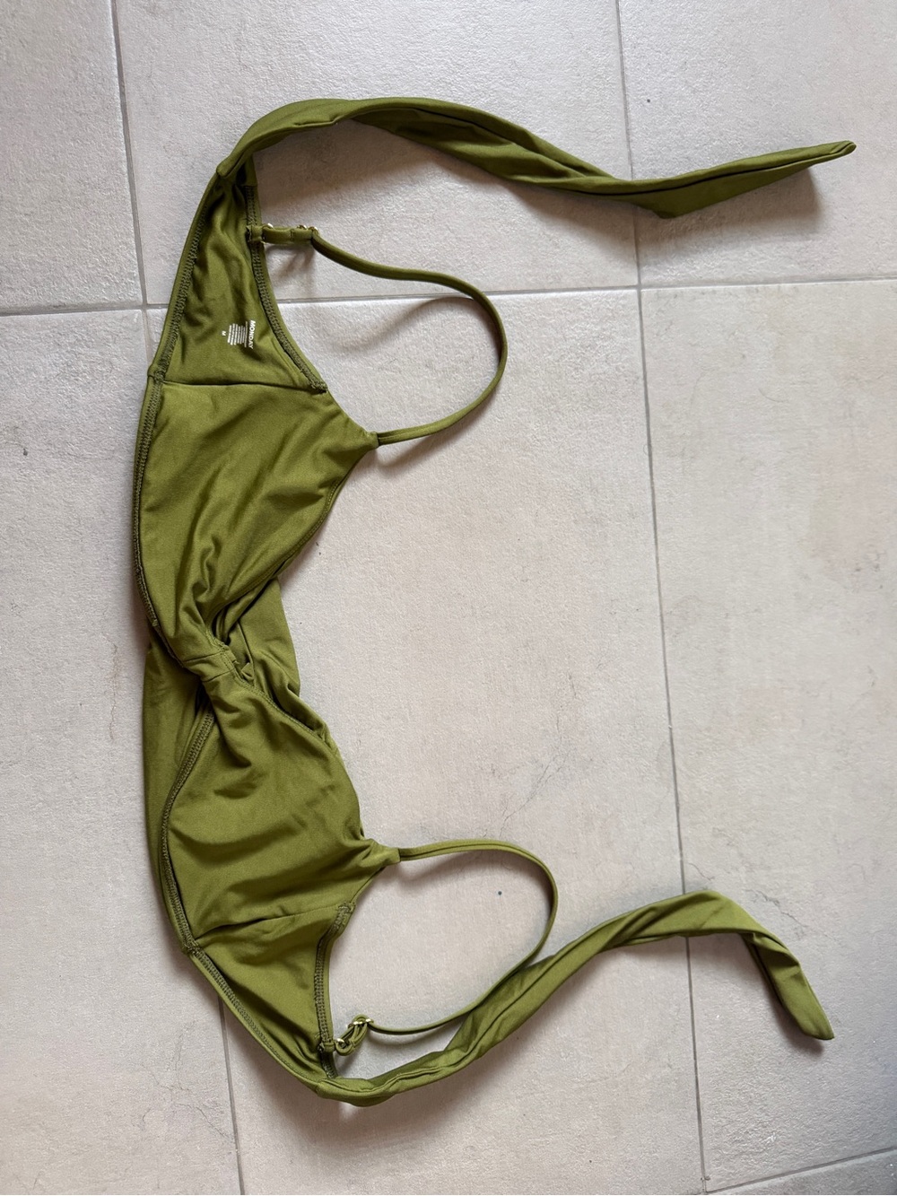 Monday Swimwear Bordeaux Top in Olive